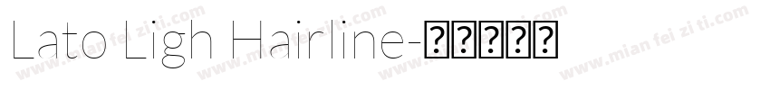 Lato Ligh Hairline字体转换